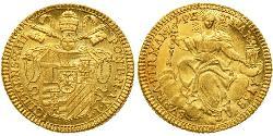 1 Zecchino Papal States (752-1870) Gold Pope Clement XIII (1693 -1769)