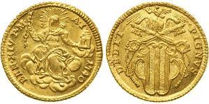 1 Zecchino Papal States (752-1870) Gold Pope Benedict XIV (1675- 1758)