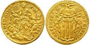 1 Zecchino Estados Pontificios (752-1870) Oro Benedicto XIV (1675- 1758)
