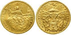 1 Zecchino Папська держава (752-1870) Золото 