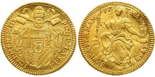 1 Zecchino Папська держава (752-1870) Золото Климент XIII (1693 -1769)
