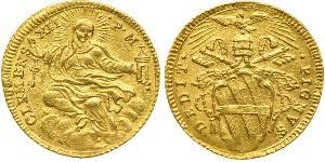 1 Zecchino 教皇国 (754 - 1870) 金 Pope Clement XII (1652 - 1740)