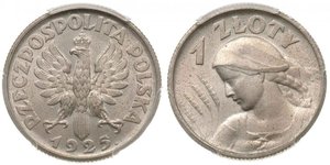 1 Zloty Seconda Repubblica Polacca (1918 - 1939) Argento 