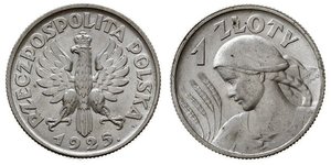 1 Zloty Seconda Repubblica Polacca (1918 - 1939) Argento 