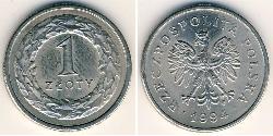 1 Zloty Third Polish Republic (1991 - ) Cuivre/Nickel 