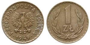 1 Zloty Polen Kupfer/Aluminium/Nickel 