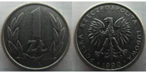 1 Zloty Volksrepublik Polen (1952-1990) Kupfer/Nickel 