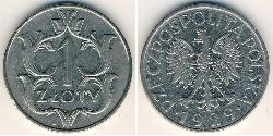 1 Zloty Zweite Polnische Republik (1918 - 1939) Kupfer/Nickel 