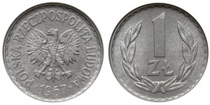 1 Zloty República Popular de Polonia (1952-1990) Níquel/Cobre 