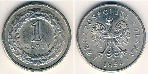 1 Zloty Third Polish Republic (1991 - ) Níquel/Cobre 
