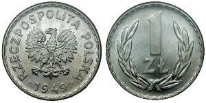 1 Zloty Repubblica Popolare di Polonia (1952-1990) Rame/Nichel 
