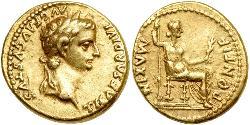 1 Áureo Imperio romano (27BC-395) Oro Tiberio Claudio Nerón (42 BC-37)