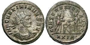 1 Антониниан Римская империя (27BC-395)  Максимиан (250-310)