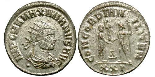 1 Антониниан Римская империя (27BC-395)  Максимиан (250-310)