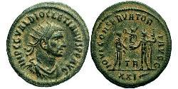 1 Антониниан Римская империя (27BC-395) Бронза Диоклетиан (244-311)