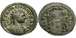 1 Антониниан Римская империя (27BC-395) Бронза Аврелиан (215-275)