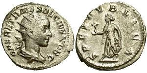 1 Антониниан Римская империя (27BC-395) Бронза Геренний Этруск (227-251)
