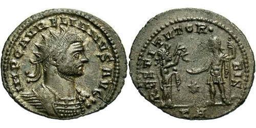 1 Антониниан Римская империя (27BC-395) Бронза Аврелиан (215-275)