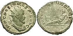 1 Антониниан Галльская империя (260-274) Серебро Марк Латиний Постум (260-268)