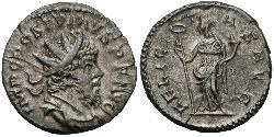 1 Антониниан Галльская империя (260-274) Серебро Марк Латиний Постум (260-268)