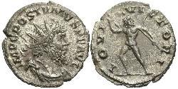 1 Антониниан Галльская империя (260-274) Серебро Марк Латиний Постум (260-268)