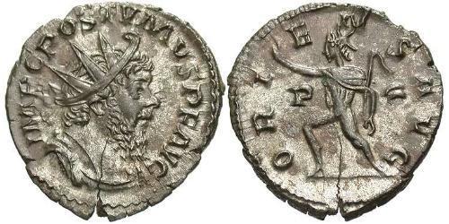 1 Антониниан Галльская империя (260-274) Серебро Марк Латиний Постум (260-268)