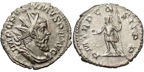 1 Антониниан Галльская империя (260-274) Серебро Марк Латиний Постум (260-268)