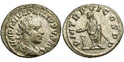 1 Антониниан Римская империя (27BC-395) Серебро Филипп II (237-249)