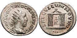 1 Антониниан Римская империя (27BC-395) Серебро Требониан Галл (206-253)