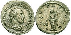 1 Антониниан Римская империя (27BC-395) Серебро Филипп Араб(204-249)