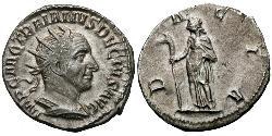 1 Антониниан Римская империя (27BC-395) Серебро Деций Траян (201-251)