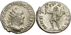 1 Антониниан Римская империя (27BC-395) Серебро Требониан Галл (206-253)