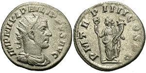 1 Антониниан Римская империя (27BC-395) Серебро Филипп Араб(204-249)