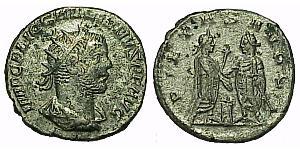 1 Антониниан Римская империя (27BC-395) Серебро Валериан I (193-260) / Галлиен (218-268)