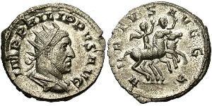 1 Антониниан Римская империя (27BC-395) Серебро Филипп Араб(204-249)