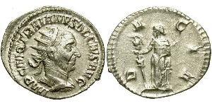 1 Антониниан Римская империя (27BC-395) Серебро Деций Траян (201-251)