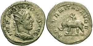1 Антониниан Римская империя (27BC-395) Серебро Филипп Араб(204-249)