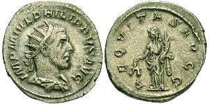 1 Антониниан Римская империя (27BC-395) Серебро Филипп Араб(204-249)