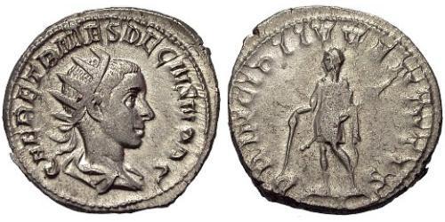 1 Антониниан Римская империя (27BC-395) Серебро Геренний Этруск (227-251)