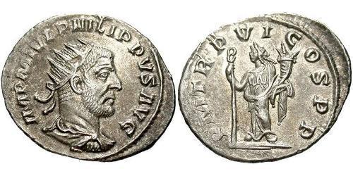1 Антониниан Римская империя (27BC-395) Серебро Филипп Араб(204-249)