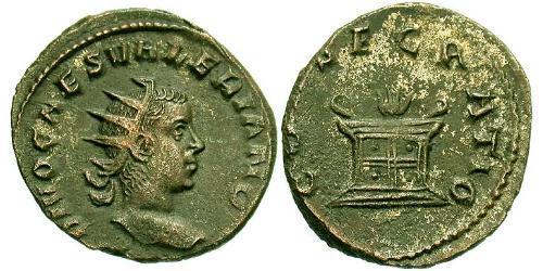 1 Антониниан Римская империя (27BC-395) Серебро Валериан II (?-258)