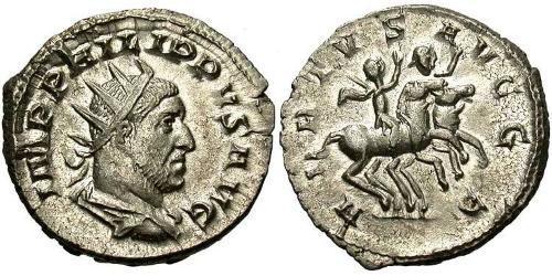 1 Антониниан Римская империя (27BC-395) Серебро Филипп Араб(204-249)