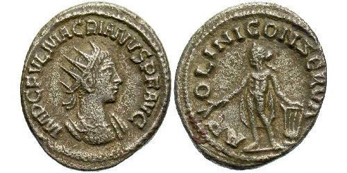 1 Антониниан Римская империя (27BC-395) Серебро Макриан Старший (?-261)