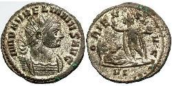 1 Антониниан Римская империя (27BC-395) Серебро/Медь Аврелиан (215-275)