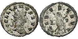 1 Антониниан Римская империя (27BC-395) Серебро/Медь Галлиен (218-268)