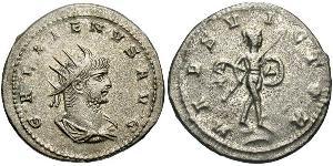 1 Антониниан Римская империя (27BC-395) Серебро/Медь Галлиен (218-268)