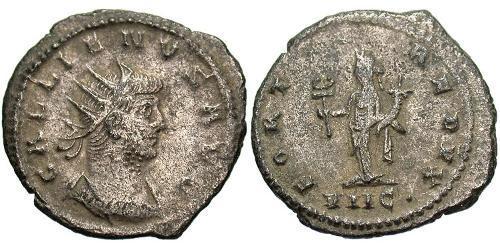 1 Антониниан Римская империя (27BC-395) Серебро/Медь Галлиен (218-268)