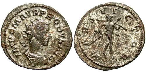 1 Антониниан Римская империя (27BC-395) Серебро/Медь Проб (232-282)