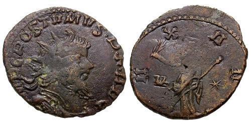 1 Антонініан Галльська імперія (260-274) Бронза Марк Латиній Постум (260-268)