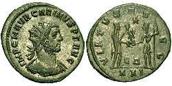 1 Антонініан Римська імперія (27BC-395) Бронза Карін (257-285)